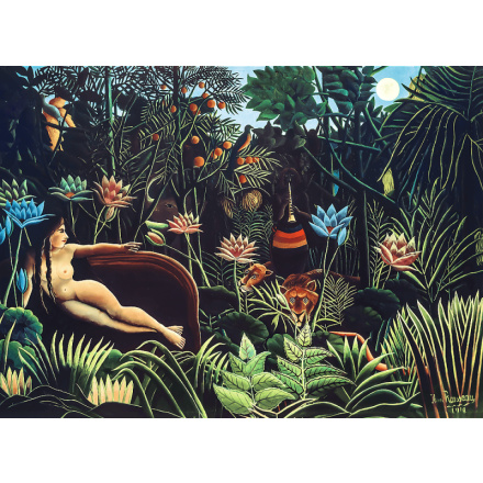 TREFL Dřevěné puzzle Art: Henri Rousseau - Sen 200 dílků 159204