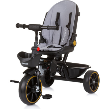 CHIPOLINO Tříkolka se stříškou Max Sport 2v1 Ash Grey 159219