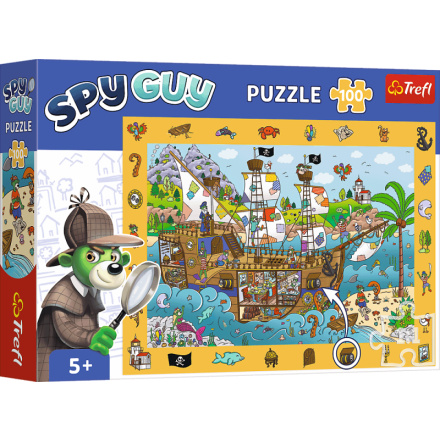 TREFL Puzzle s hledáním obrázků Spy Guy: Pirátská loď 100 dílků 159720