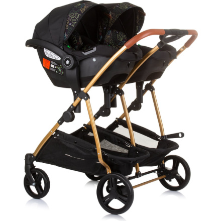 CHIPOLINO Autosedačka Duo Smart i-Size 40-87cm, Obsidian Leaves 159978, 2024