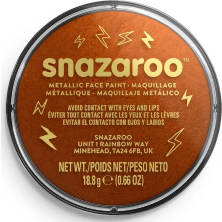 SNAZAROO Barva na obličej Metalická Měděná (Electric Copper) 18ml 160207