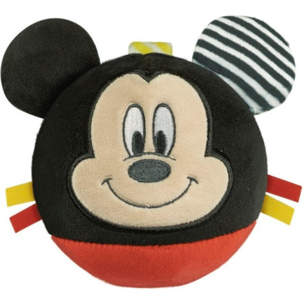 CLEMENTONI BABY Plyšový míček Mickey Mouse s chrastítkem 160481