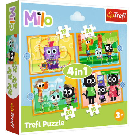 TREFL Puzzle Milo 4v1 (12,15,20,24 dílků) 161455