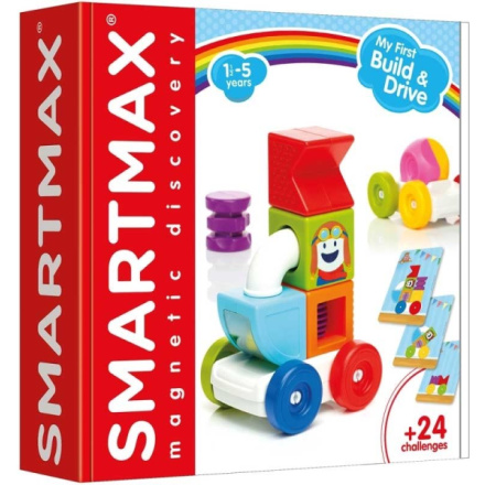 SMARTMAX Magnetická stavebnice Moji první Build & Drive 10 dílků 161465