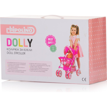 CHIPOLINO Sportovní kočárek pro panenky Dolly Multicolor 161574