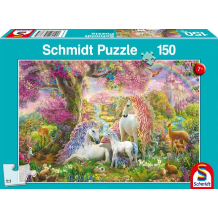 SCHMIDT Puzzle Květiny a jednorožci 150 dílků 161915