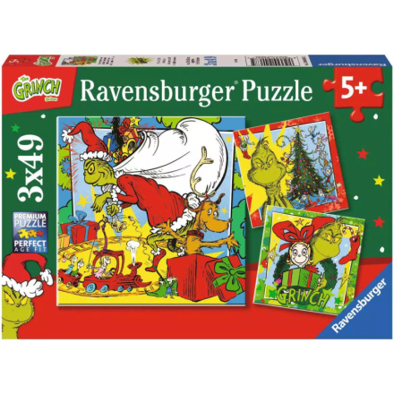 RAVENSBURGER Puzzle Grinch 3x49 dílků 162366