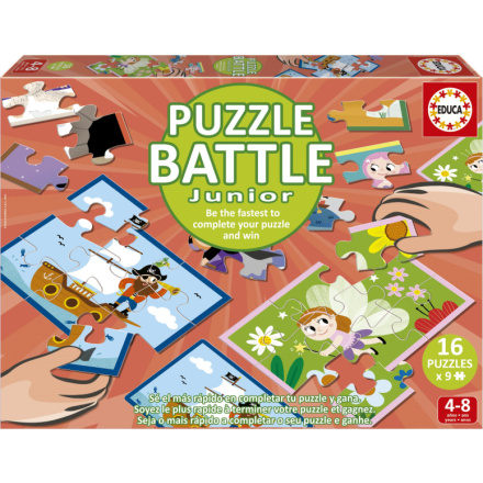 EDUCA Puzzle bitva Fantazie 16x9 dílků 162645