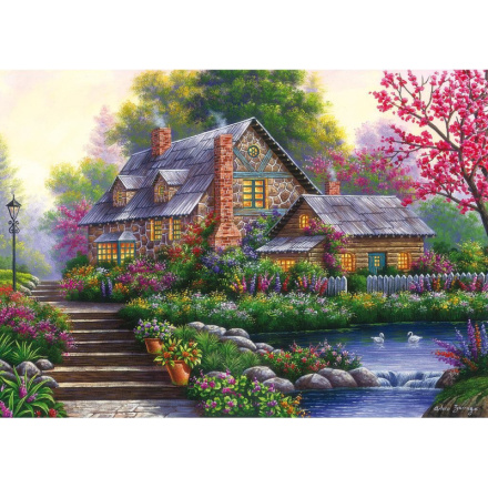 RAVENSBURGER Puzzle Romantická chata 1000 dílků 162999