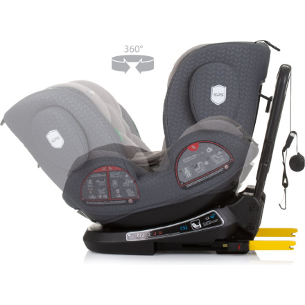 CHIPOLINO Autosedačka Peak i-Size 40-150cm Isofix 360 Granite 163150, (2024)