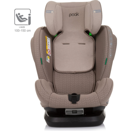 CHIPOLINO Autosedačka Peak i-Size 40-150cm Isofix 360 Macadamia 163151, (2024)