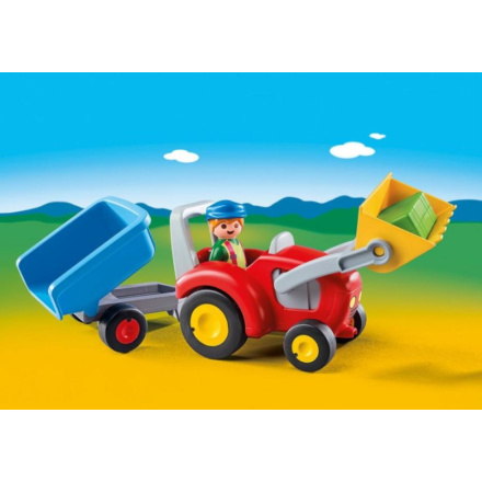 PLAYMOBIL® 1.2.3 6964 Traktor s přívěsem 20041