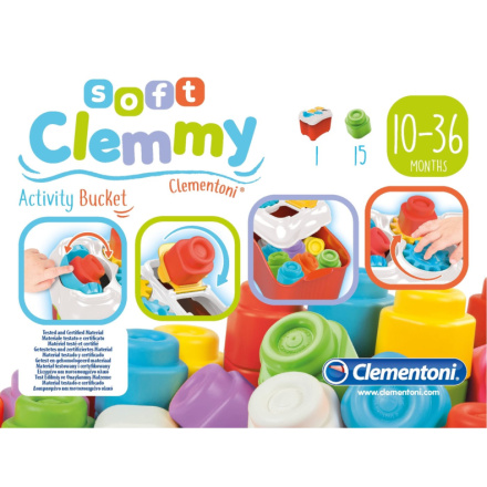 CLEMENTONI Soft Clemmy Box s aktivitami a 15 kostkami 21977