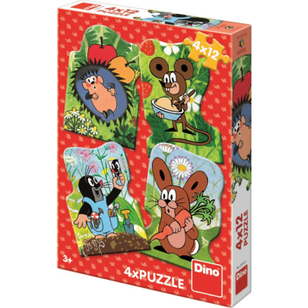 DINO Puzzle Krtek 4x12 dílků 2551