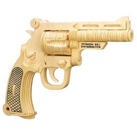 WOODEN TOY , WCK 3D puzzle Revolver S&W 19 Bulldog 3134