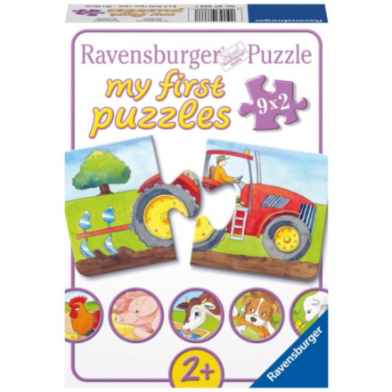 RAVENSBURGER Moje první puzzle Na statku 9x2 dílky 3555