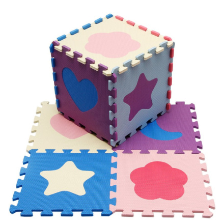ALLTOYS Pěnové puzzle Tvary pastelové (30x30) 4448 , 9ks