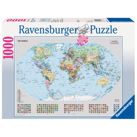 RAVENSBURGER Puzzle Politická mapa světa 1000 dílků 4463