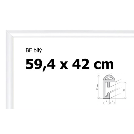 BFHM Plastový rám na puzzle 59,4x42cm A2 - bílý 6853