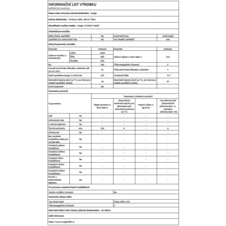 Chladnička monokl. Snaige CC29SM-T100FE D2298