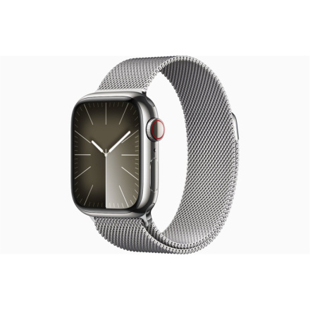 Apple Watch S9 Cell/41mm/Silver/Elegant Band/Silver, MRJ43QC/A