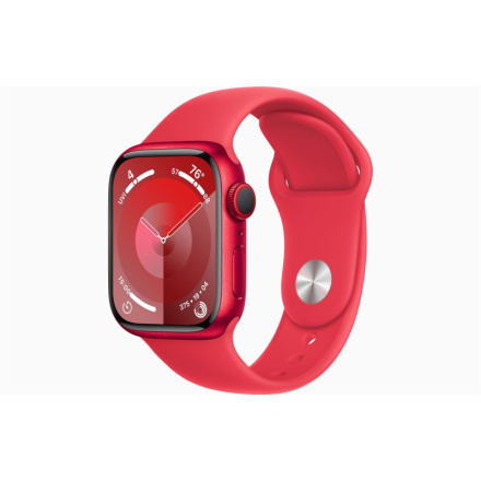 Apple Watch S9 Cell/45mm/PRODUCT RED/Sport Band/PRODUCT RED/-M/L, MRYG3QC/A