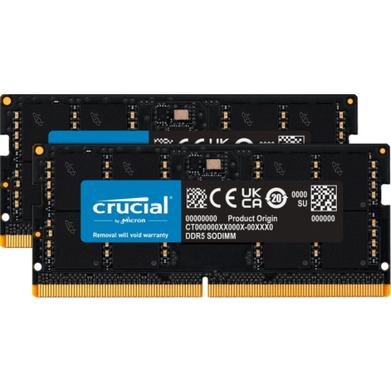 SO-DIMM 64GB DDR5 4800MHz Crucial (2x32GB), CT2K32G48C40S5