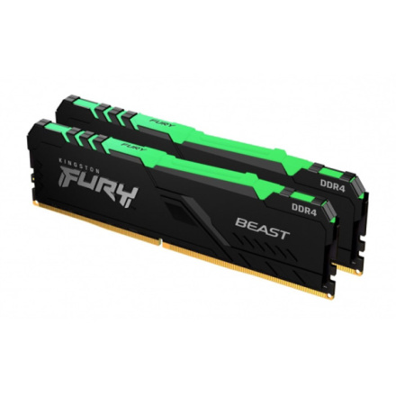 Kingston FURY Beast/DDR4/32GB/3600MHz/CL18/2x16GB/RGB/Black, KF436C18BB2AK2/32