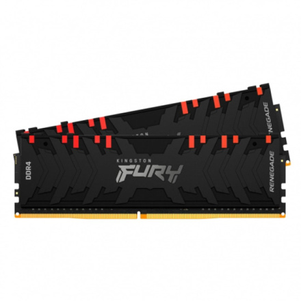 Kingston FURY Renegade/DDR4/16GB/4600MHz/CL19/2x8GB/RGB/Black, KF446C19RBAK2/16