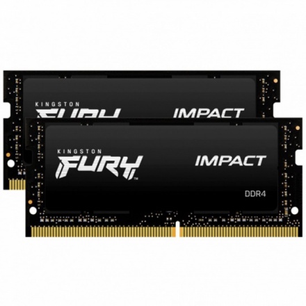 Kingston FURY Impact/SO-DIMM DDR4/64GB/3200MHz/CL20/2x32GB/Black, KF432S20IBK2/64