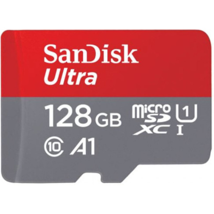 SanDisk Ultra/micro SDXC/128GB/140MBps/UHS-I U1 / Class 10/+ Adaptér, SDSQUAB-128G-GN6MA