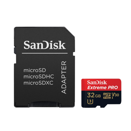 SanDisk Extreme PRO/micro SDHC/32GB/UHS-I U3 / Class 10/+ Adaptér, SDSQXCG-032G-GN6MA