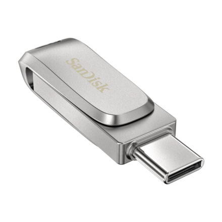 SanDisk Ultra Dual Drive Luxe/128GB/150MBps/USB 3.1/USB-A + USB-C/Stříbrná, SDDDC4-128G-G46