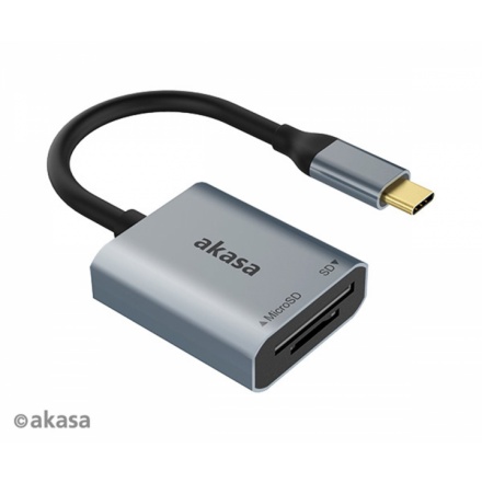 AKASA USB 3.2 Type-C Dual čtečka karet, AK-CR-10BK