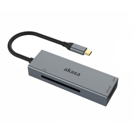 AKASA USB 3.2 Type-C čtečka karet, AK-CR-09BK