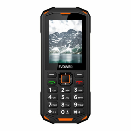 EVOLVEO StrongPhone X5, vodotěsný odolný Dual SIM telefon, černo-oranžová, SGP-X5-B