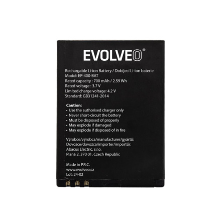 EVOLVEO originální baterie 5000 mAh pro StrongPhone H1, SGP-H1-BAT