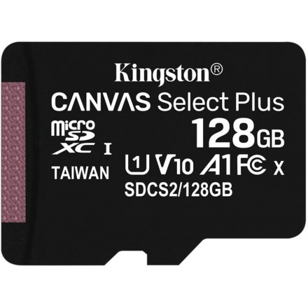 Kingston Canvas Select Plus A1/micro SDXC/128GB/UHS-I U1 / Class 10, SDCS2/128GBSP