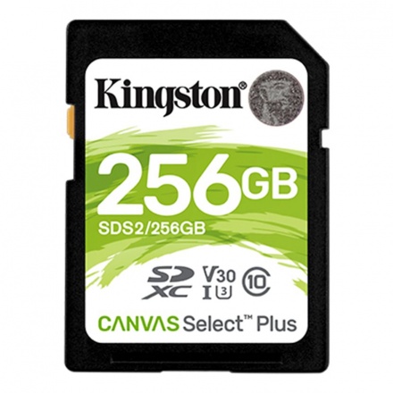 Kingston Canvas Select Plus U3/SDXC/256GB/UHS-I U3 / Class 10, SDS2/256GB