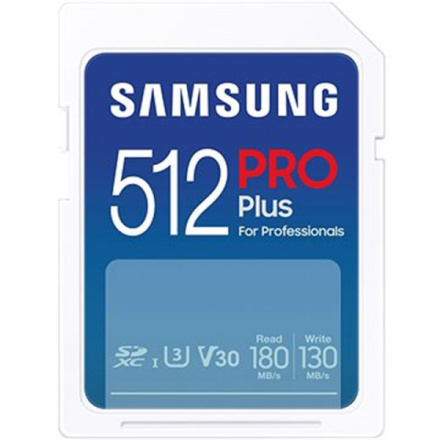 Samsung/SDXC/512GB/180MBps/USB 3.0/USB-A/Class 10/+ Adaptér/Modrá, MB-SD512SB/WW