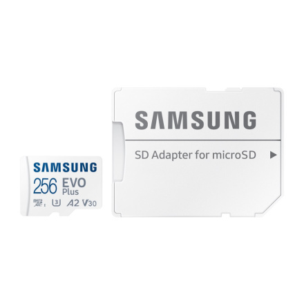 Samsung EVO Plus/micro SDXC/256GB/UHS-I U3 / Class 10/+ Adaptér/Bílá, MB-MC256SA/EU