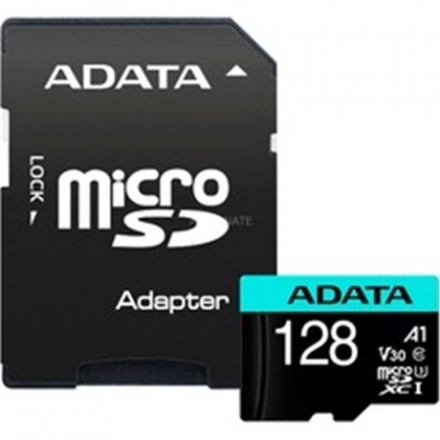 ADATA V30S/micro SDXC/128GB/UHS-I U3 / Class 10/+ Adaptér, AUSDX128GUI3V30SA2-RA1