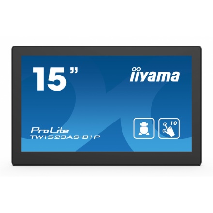 15" iiyama TW1523AS-B1P: IPS, FullHD, capacitive, 10P, 450cd/m2, mini HDMI, WiFi, Android 8.1, TW1523AS-B1P