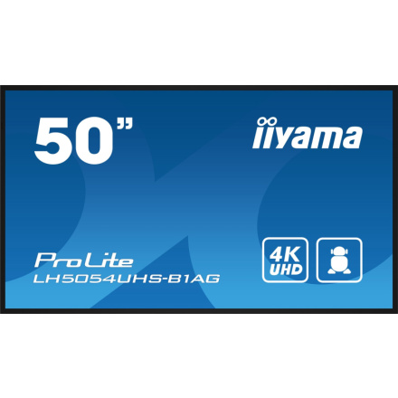 50" iiyama LH5054UHS-B1AG: VA,4K UHD,Android,24/7, LH5054UHS-B1AG