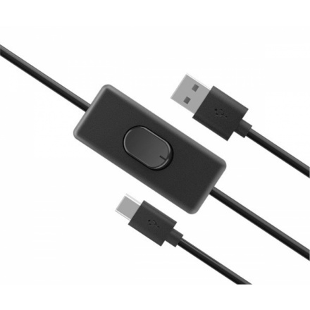 AKASA - USB 2.0 typ A na typ C kabel se switchem, AK-CBUB57-15BK