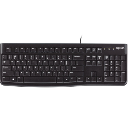 Logitech K120/Drátová USB/RU layout/Černá, 920-002522