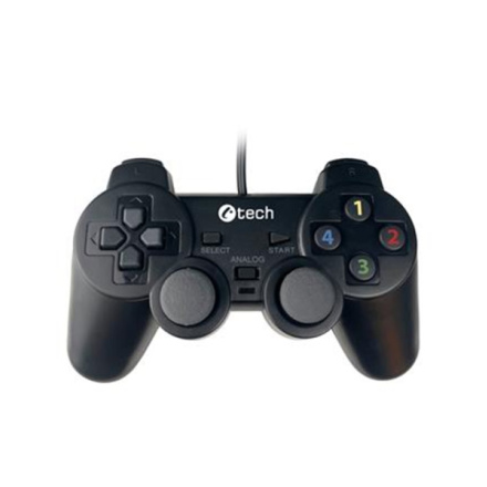 Gamepad C-TECH Callon pro PC/PS3, 2x analog, X-input, vibrační, 1,8m kabel, USB, GP-05