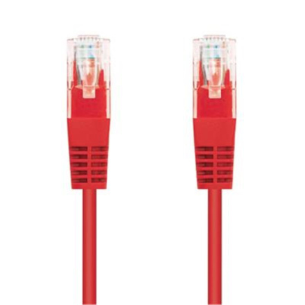 Kabel C-TECH patchcord Cat5e, UTP, červený, 0,5m, CB-PP5-05R