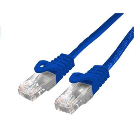 Kabel C-TECH patchcord Cat6, UTP, modrý, 5m, CB-PP6-5B