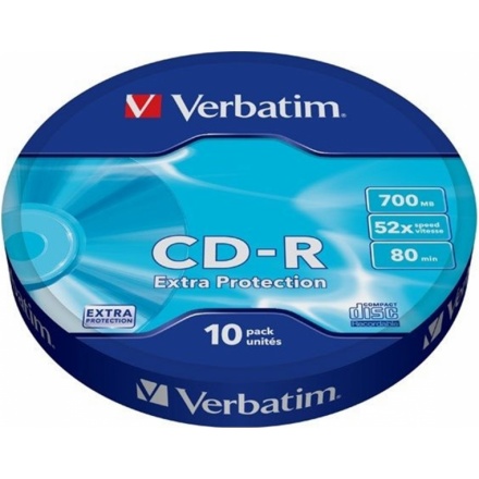 VERBATIM CD-R Verbatim DL 700MB 52x Extra protection 10-spindl RETAIL, 43725